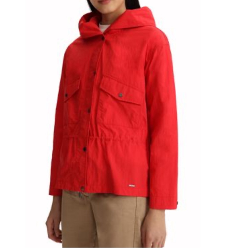 Woolrich Womens Ultralight Tickseed Jacket Marine Scarlet Size S